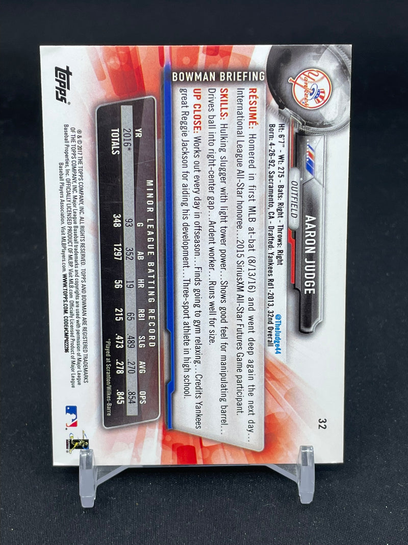 2017 TOPPS BOWMAN - A. JUDGE -