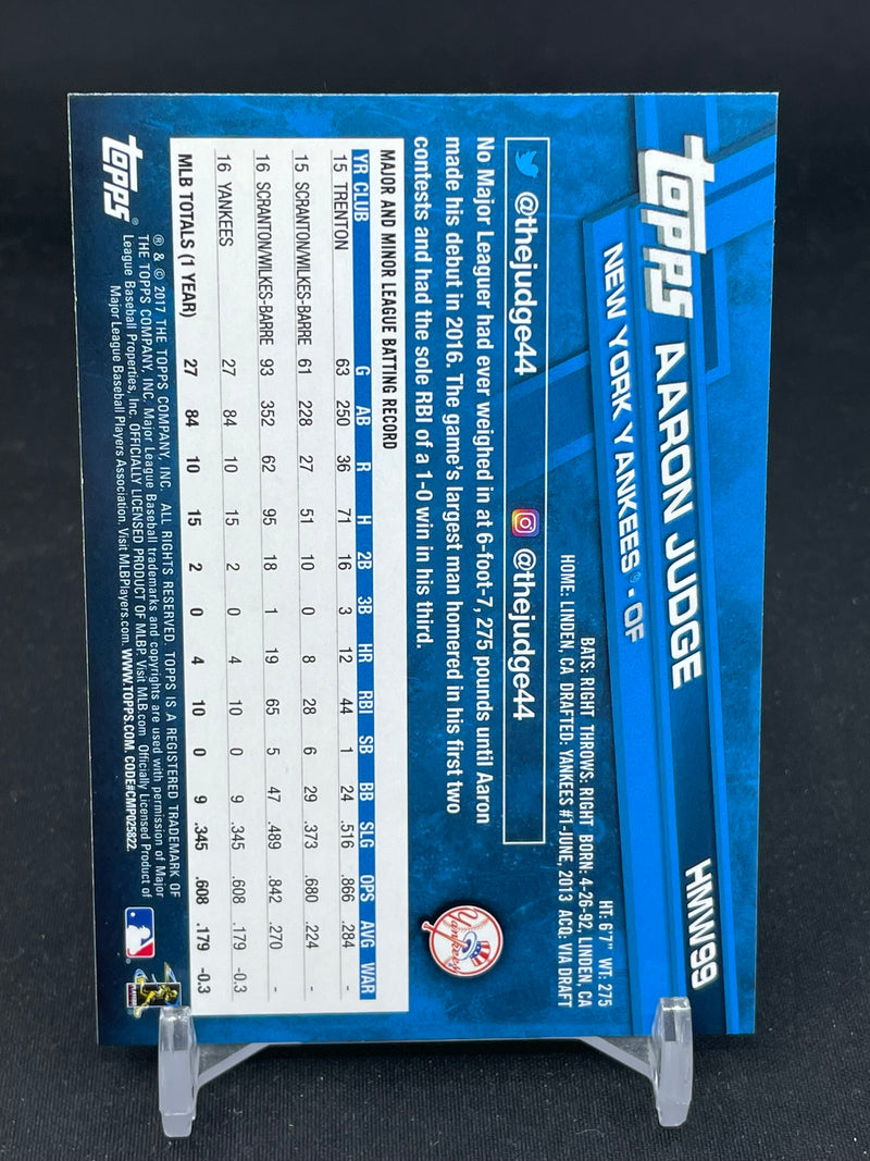 2017 TOPPS HOLIDAY - A. JUDGE -