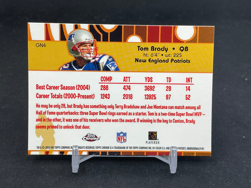 2005 TOPPS CHROME - GOLDEN ANNIVERSARY GOLD NUGGETS - T. BRADY -