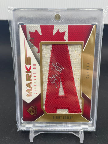 2009 UPPER DECK SP GAME USED - MARKS OF A NATION - S. CROSBY - #MN-SC - #'D/50 - RELIC - AUTOGRAPH