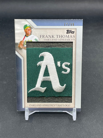 2010 TOPPS SERIES ONE - HAT LOGO - F. THOMAS - #MHR-63 - #'D/99 - RELIC