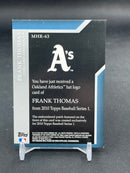 2010 TOPPS SERIES ONE - HAT LOGO - F. THOMAS - #MHR-63 - #'D/99 - RELIC