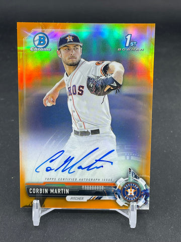 2017 TOPPS BOWMAN CHROME - ORANGE - 1ST BOWMAN - C. MARTIN - #CDA-CMA - #'D/25 - AUTOGRAPH