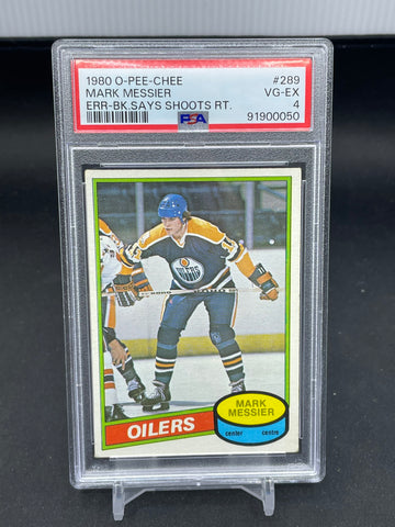 1980 O-PEE-CHEE - ERROR BACK - M. MESSIER - #289 - PSA 4 - RC