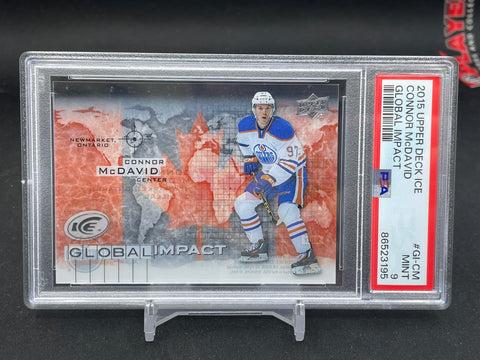 2015 UPPER DECK ICE - GLOBAL IMPACT - C. MCDAVID - #GI-CM - PSA 9 - RC