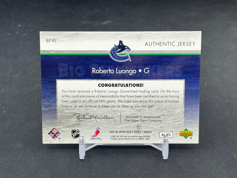 2007 UPPER DECK SERIES ONE - BIG PLAYMAKERS - R. LUONGO - #BP-RL - #'D/50 - QUAD RELIC