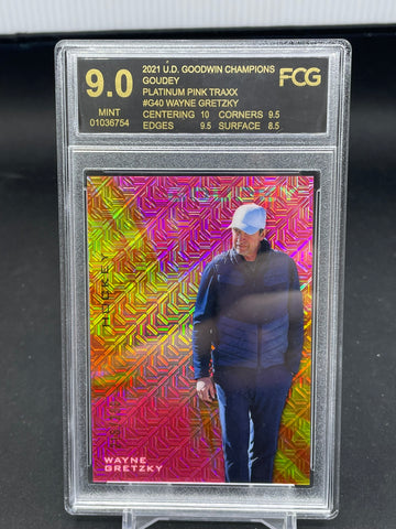 2021 UPPER DECK GOODWIN CHAMPIONS - PLATINUM PINK TRAXX - GOUDEY - W. GRETZKY - #G40 - #'D/299 - FCG 9