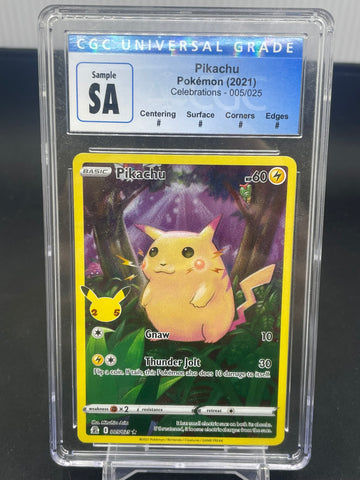 POKEMON - CELEBRATIONS - SAMPLE SLAB - PIKACHU - FULL ART - #005