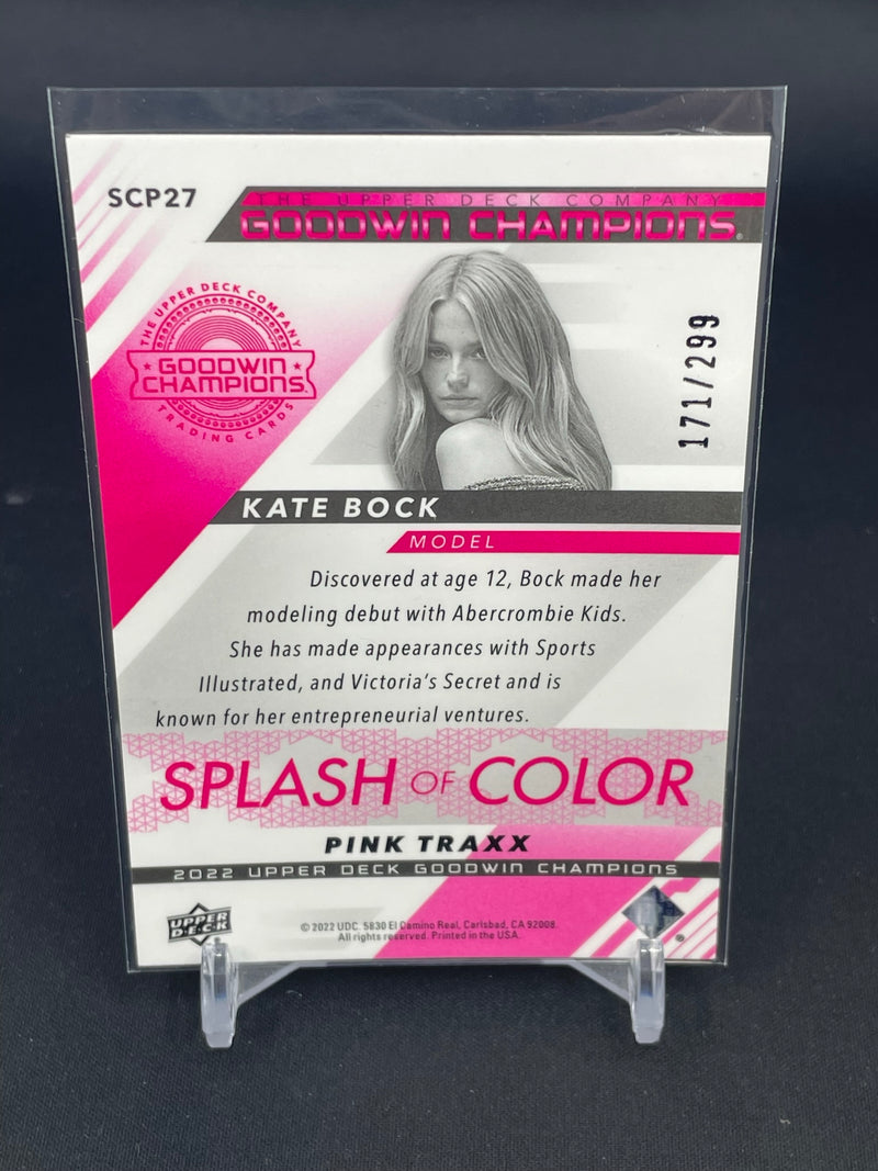 2022 UPPER DECK GOODWIN CHAMPIONS - PINK TRAXX SPLASH OF COLOR - K. BOCK - #SCP27 - #'D/299