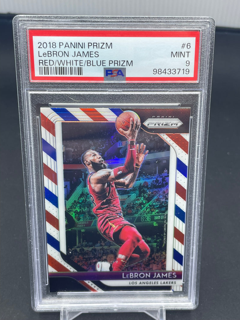 2018 PANINI PRIZM - RED/WHITE/BLUE PRIZM - L. JAMES -