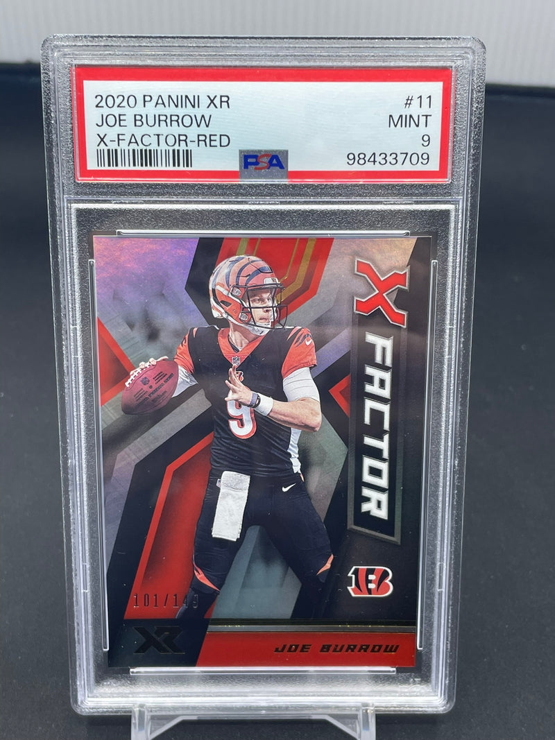 2020 PANINI XR - X-FRACTOR RED - J. BURROW - #11 - #'D/149 - PSA 9 - RC