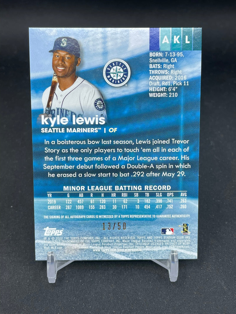 2020 TOPPS STADIUM CLUB - RED - K. LEWIS - #AKL - #'D/50 - AUTOGRAPH