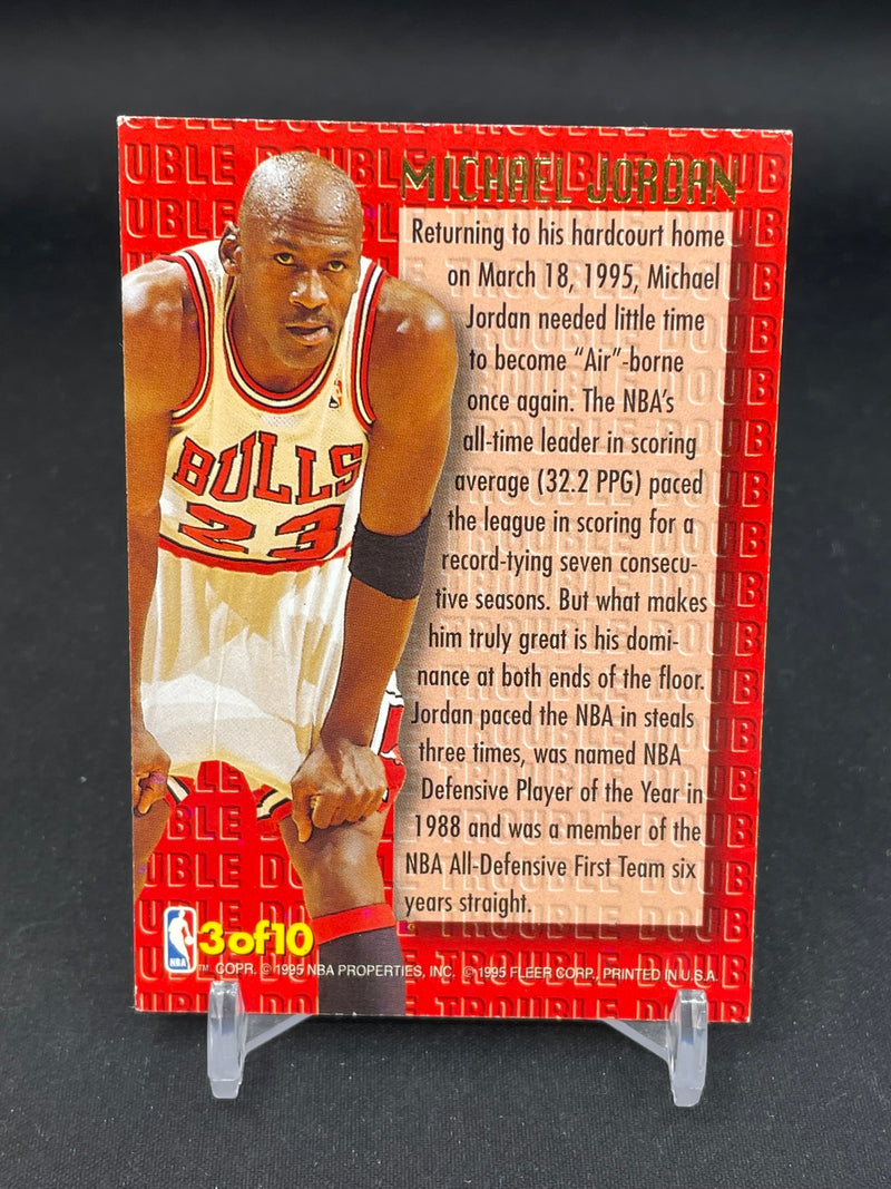 1995 FLEER ULTRA - DOUBLE TROUBLE - M. JORDAN -