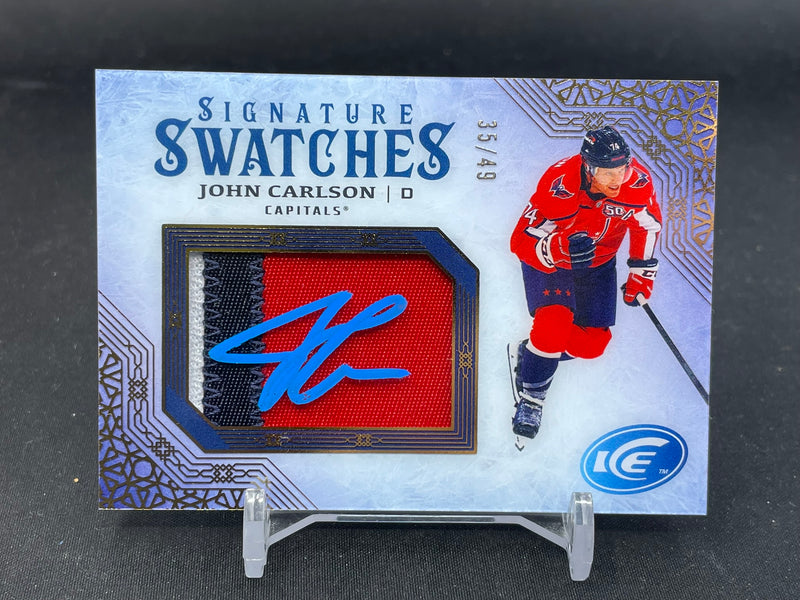 2025 UPPER DECK ICE - SIGNATURE SWATCHES - J. CARLSON - #SS-JC - #'D/49 - RELIC - AUTOGRAPH