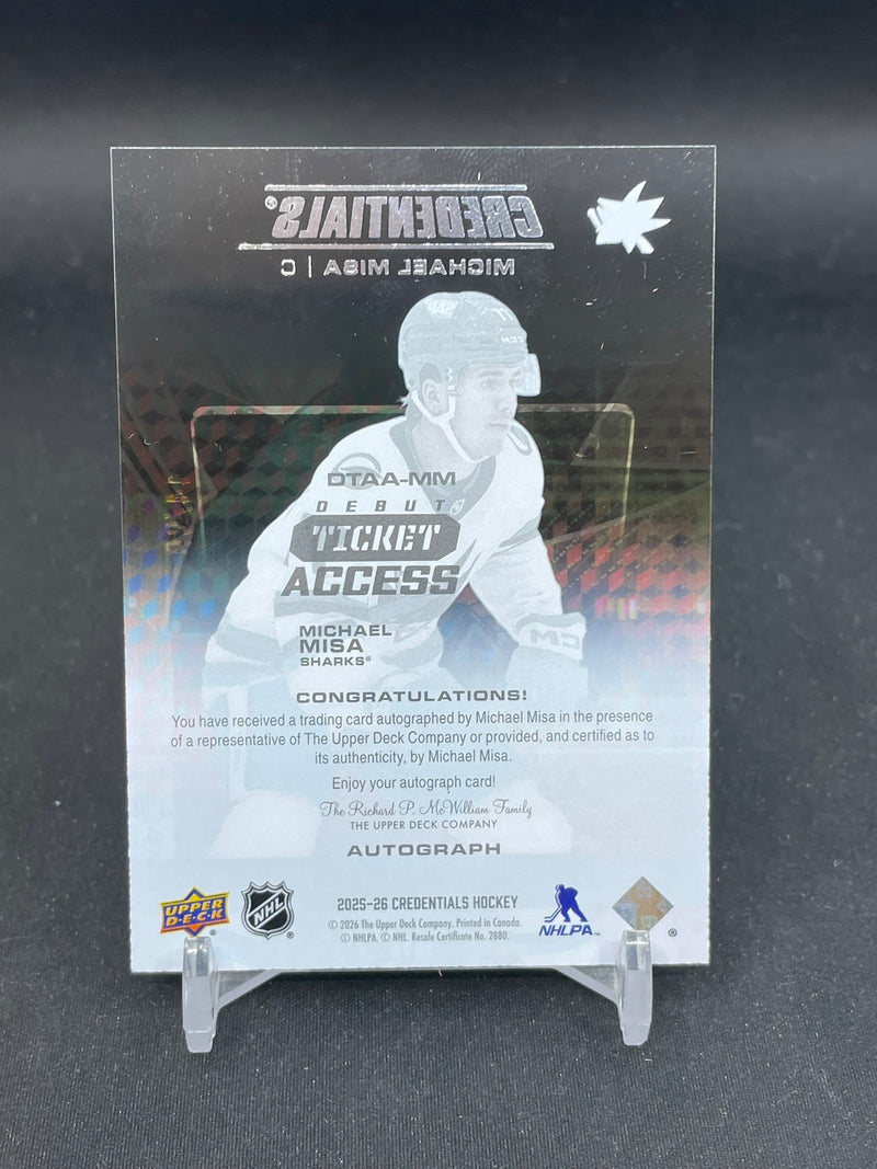 2025 UPPER DECK CREDENTIALS - DEBUT TICKET ACCESS - M. MISA - #DTAA-MM- #'D/49 - AUTOGRAPH - RC