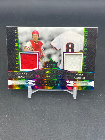 2024 LEAF IN THE GAME USED - GAME-USED 2 - J. BENCH / G. CARTER - #IG2-12 - #'D/30 - DUAL RELIC