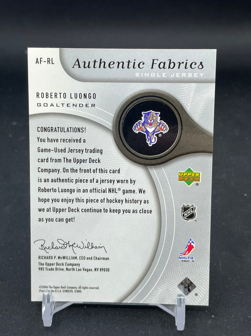 2005 UPPER DECK SP GAME USED - AUTHENTIC FABRICS - R. LUONGO -