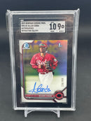 2022 TOPPS BOWMAN CHROME - 1ST BOWMAN REFRACTOR - A. CERDA - #CPA-AC - #'D/499 - SGC 9 - AUTO GRADE 10