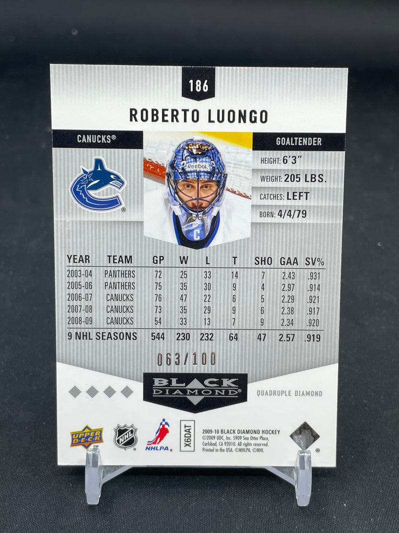2009 UPPER DECK BLACK DIAMOND - RED - R. LUONGO - #186 - #'D/100