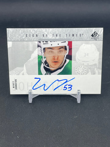 2023 UPPER DECK SP AUTHENTIC - SIGN OF THE TIMES - W. JOHNSTON - #SOTT1-WJ - AUTOGRAPH
