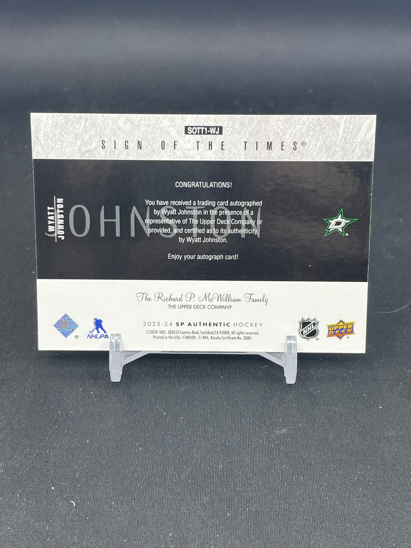 2023 UPPER DECK SP AUTHENTIC - SIGN OF THE TIMES - W. JOHNSTON -
