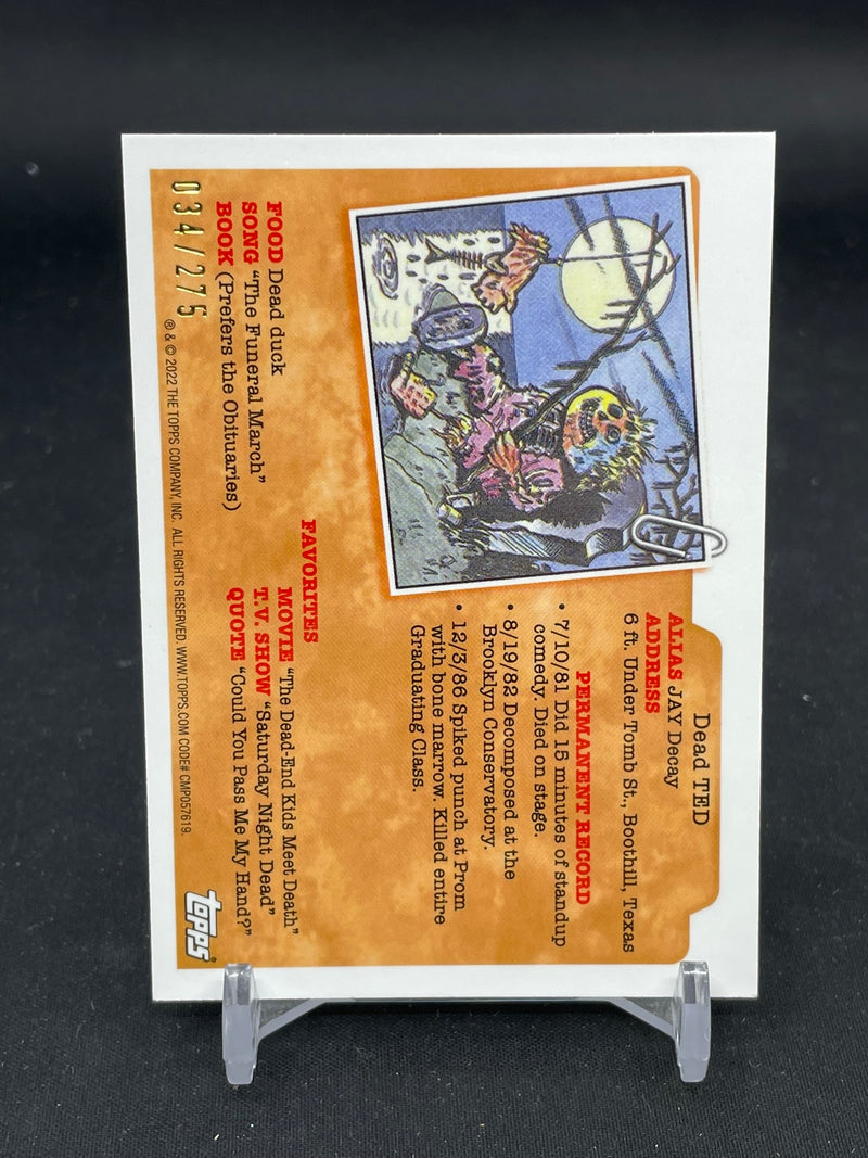 2022 TOPPS CHROME GARBAGE PAIL KIDS - YELLOW - SURREAL NEAL - #196B - #'D/275