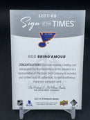 2025 UPPER DECK SP AUTHENTIC - SIGN OF THE TIMES - R. BRIND'AMOUR -