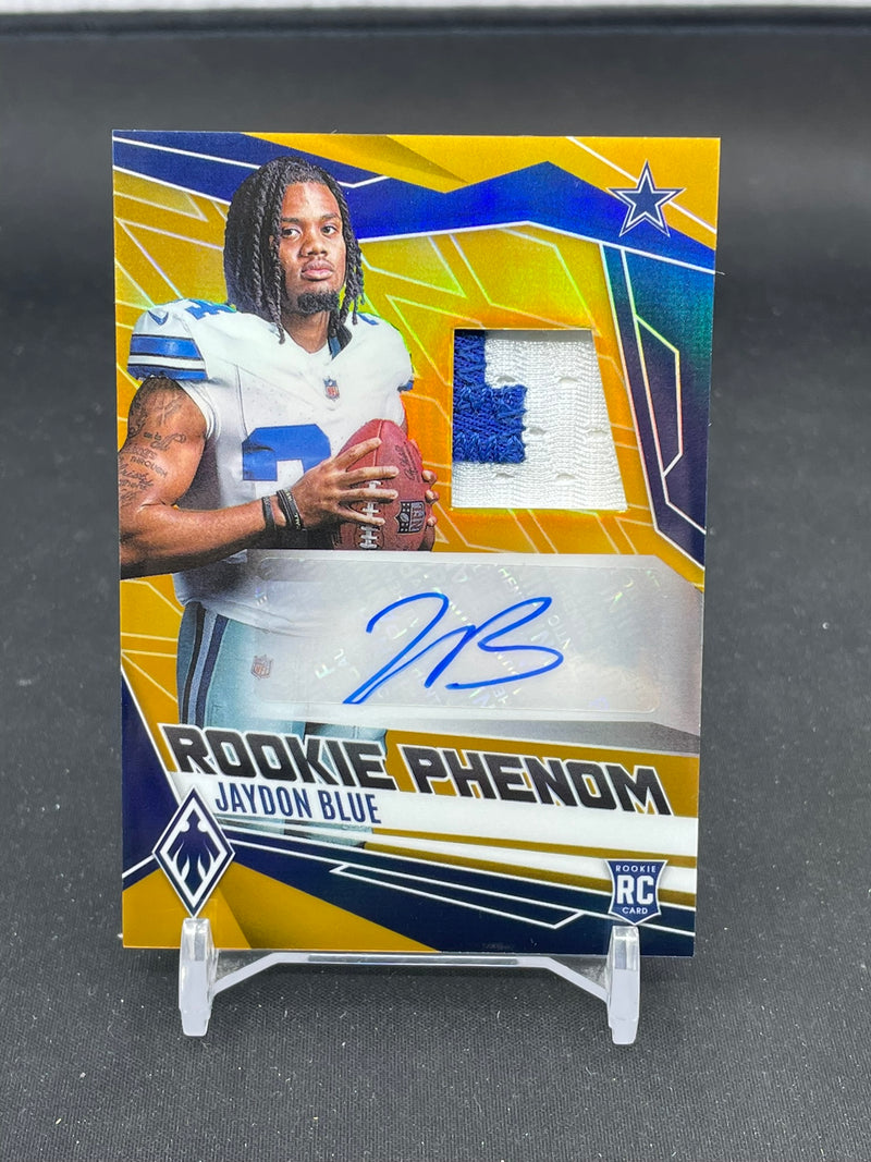 2025 PANINI PHOENIX - GOLD - ROOKIE PHENOM - J. BLUE - #RPJ-JBE - #'D/10 - RELIC - AUTOGRAPH - RC