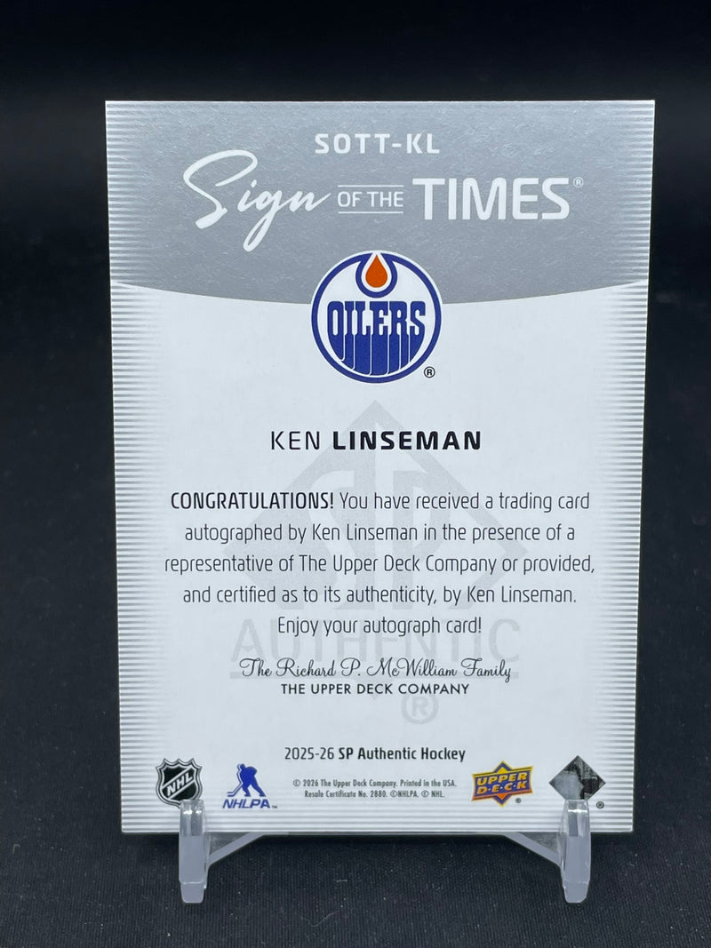 2025 UPPER DECK SP AUTHENTIC - SIGN OF THE TIMES - K. LINEMAN -