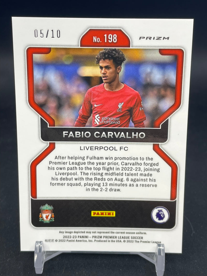 2022 PANINI PRIZM - GOLD BREAKAWAY PRIZM - F. CARVALHO - #198 - #'D/10 - RC