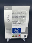 2001 UPPER DECK SP GAME USED - TOOLS OF THE GAME - M. SUNDIN -