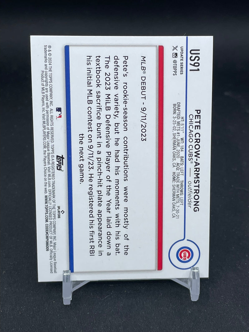 2024 TOPPS UPDATE - SILVER CRACKLE FOIL - P. CROW-ARMSTRONG -