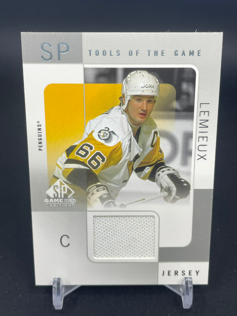 2001 UPPER DECK SP GAME USED - TOOLS OF THE GAME - M. LEMIEUX -