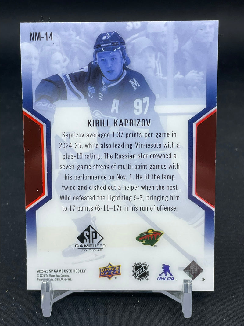 2025 UPPER DECK SP GAME USED - NHL MASTERS - K. KAPRIZOV - #NM14 - #'D/299