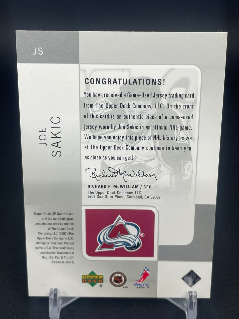 2001 UPPER DECK SP GAME USED - TOOLS OF THE GAME - J. SAKIC -