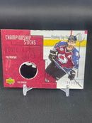 2001 UPPER DECK STANLEY CUP CHAMPS - CHAMPIONSHIP STICKS - R. BOURQUE - #S-RB - #'D/150 - STICK RELIC