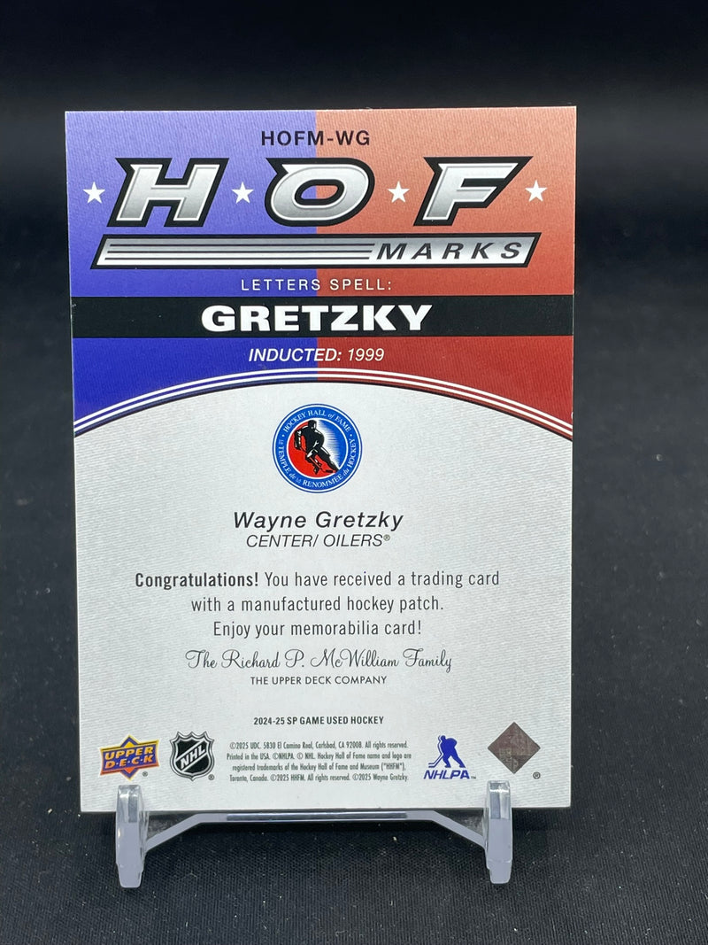 2024 UPPER DECK SP GAME USED - HOF MARKS - W. GRETZKY - #HOFM-WG - #'D/35 - RELIC