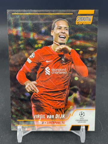2021 TOPPS STADIUM CLUB - ORANGE WAVE REFRACTOR - V. VAN DIJK - #4 - #'D/25