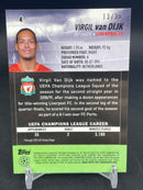 2021 TOPPS STADIUM CLUB - ORANGE WAVE REFRACTOR - V. VAN DIJK - #4 - #'D/25
