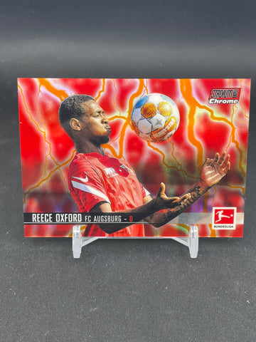 2021 TOPPS STADIUM CLUB CHROME - RED/ORANGE ELECTRIC CHARGE REFRACTOR - R. OXFORD - #4 - #'D/4