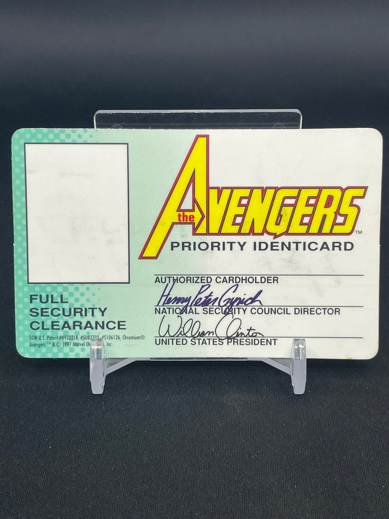 1997 MARVEL - THE AVENGERS PRIORITY IDENTICARD - A1