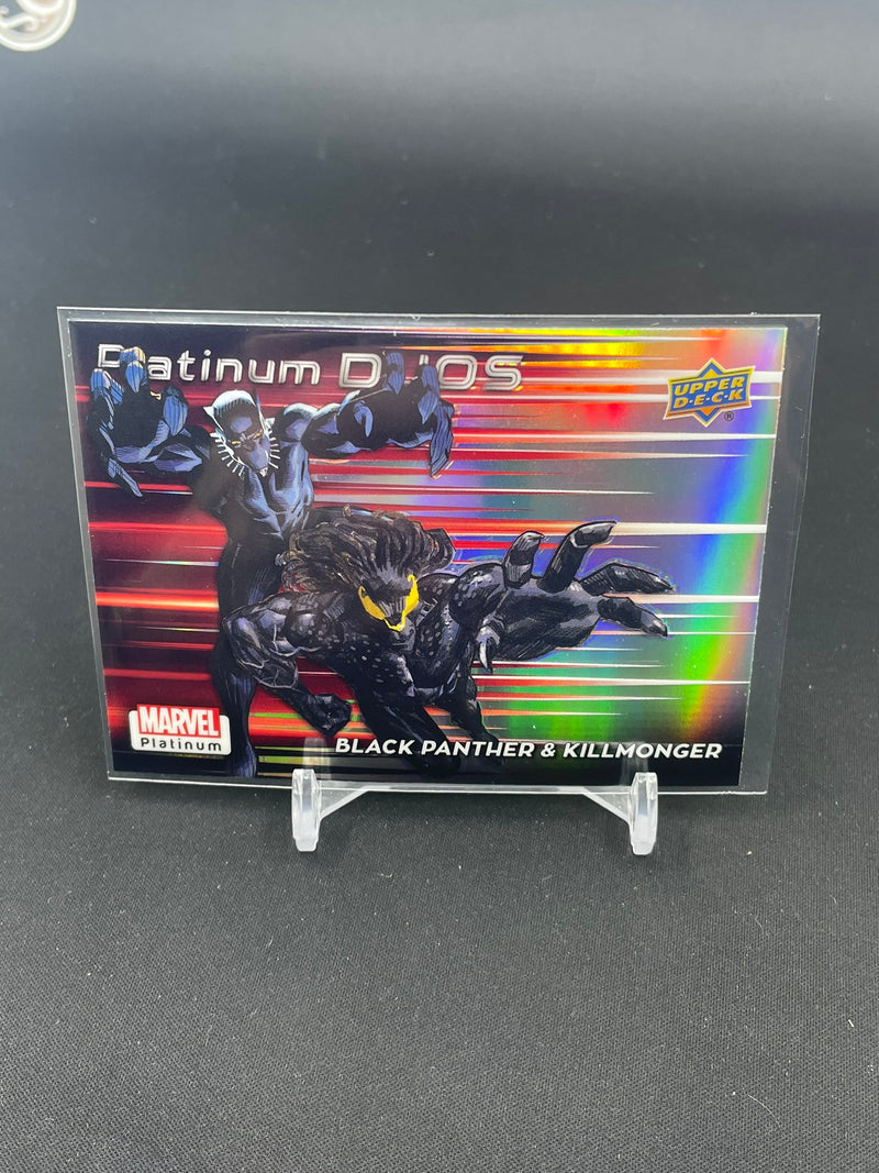 2023 UPPER DECK MARVEL PLATINUM - RAINBOW - PLATINUM DUOS - BLACK PANTHER & KILLMONGER -