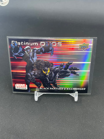 2023 UPPER DECK MARVEL PLATINUM - RAINBOW - PLATINUM DUOS - BLACK PANTHER & KILLMONGER - #PD16