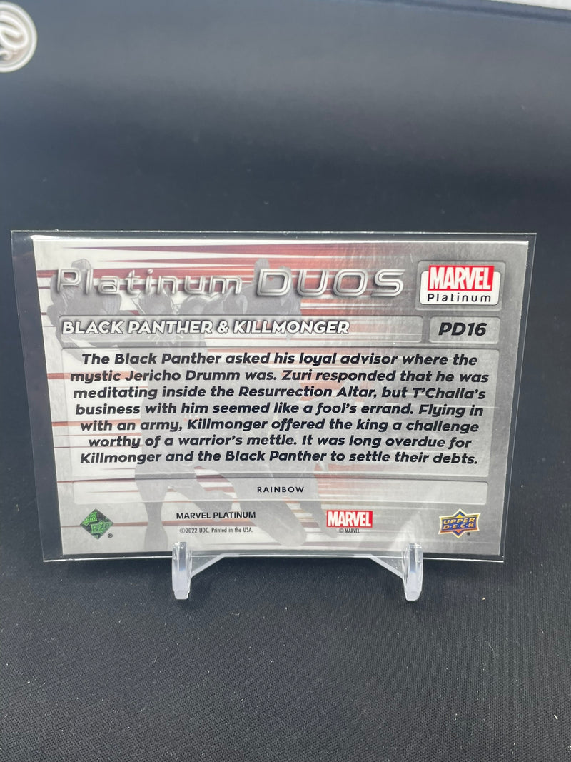 2023 UPPER DECK MARVEL PLATINUM - RAINBOW - PLATINUM DUOS - BLACK PANTHER & KILLMONGER -
