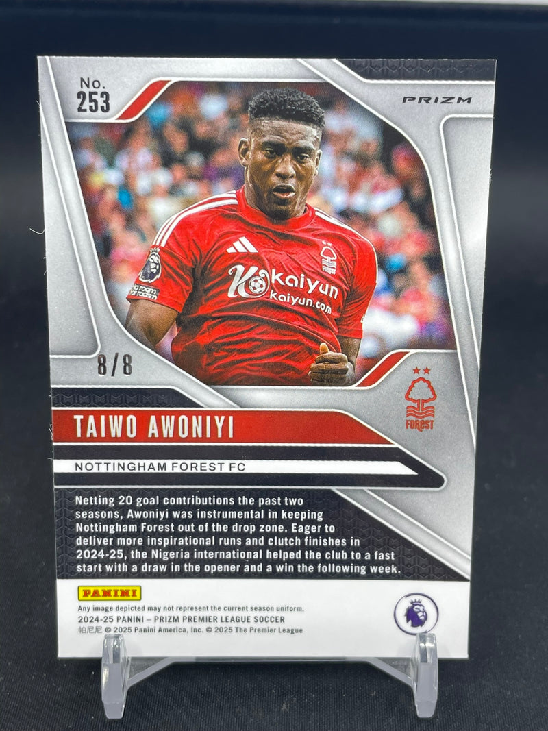 2024 PANINI PRIZM - BLACK/GOLD PRIZM - T. AWONIYI - #253 - #'D/8