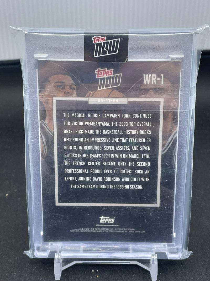 2023 TOPPS NOW - V. WEMBANYAMA / D. ROBINSON -