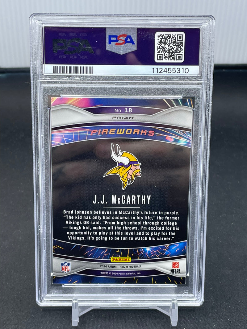 2024 PANINI PRIZM - GREEN PRIZM - FIREWORKS - J. MCCARTHY -