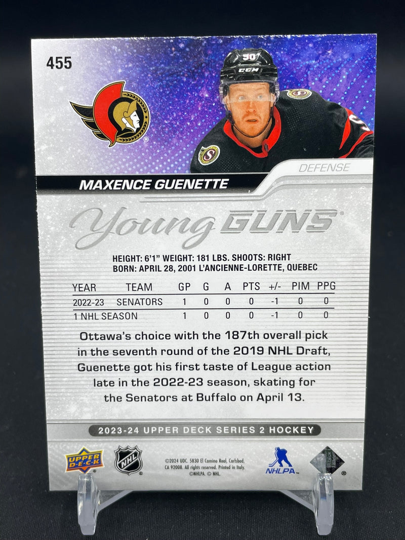 2023 UPPER DECK SERIES TWO - SILVER OUTBURST - YOUNG GUNS - M. GUENETTE -