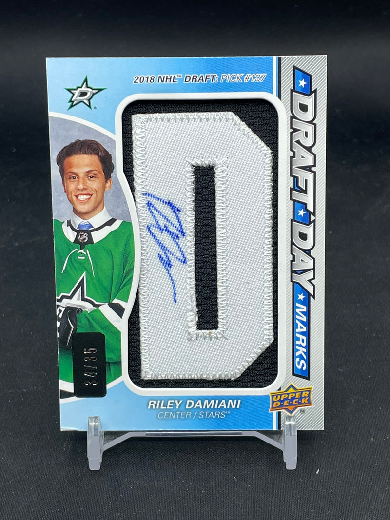 2021 UPPER DECK SP GAME USED - DRAFT DAY MARKS - R. DAMIANI - #DDM-RD - #'D/35 - RELIC - AUTOGRAPH