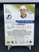 2015 UPPER DECK SP AUTHENTIC - LIMITED AUTO PATCH - T. JOHNSON - #32 - #'D/100 - RELIC - AUTOGRAPH